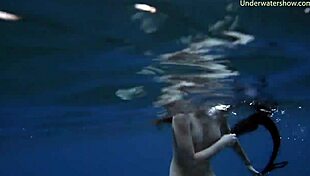 Underwater Bulgarian pool girl's day on a yacht in Tenerife