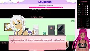 Vtuber Lewdneko's femboy burger playthrough with moaning and ass fucking